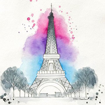 Тату-ескізи "Ейфелева вежа"