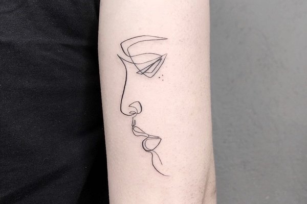 one-line татуировки