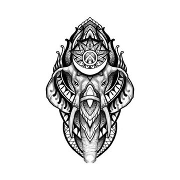 Тату ескізи індійського слона