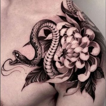 Тату эскизы змея