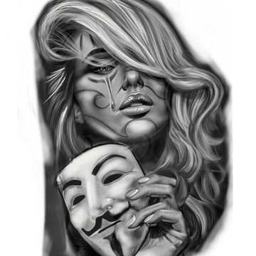 Тату-эскизы маски