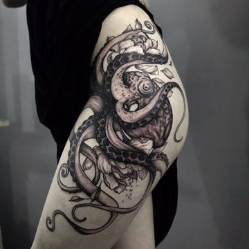 Тату ескізи восьминога