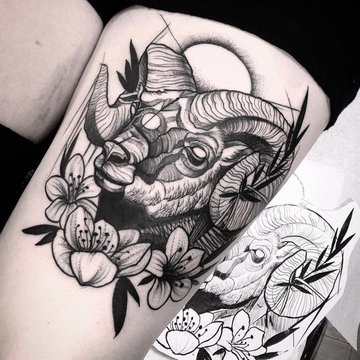 тату знак Зодіаку Овен