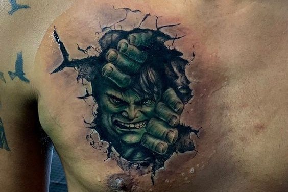 Тату в стиле Марвел