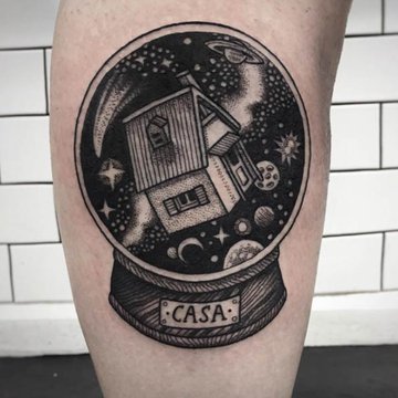 Тату ескіз дім