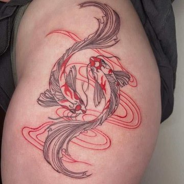 Тату ескізи коропа коі