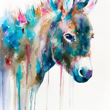 Тату-эскиз осел