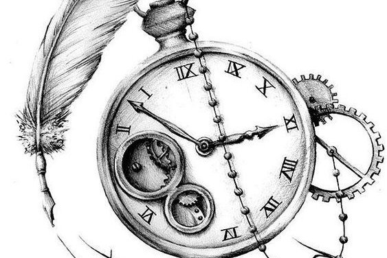 Тату эскизы часов