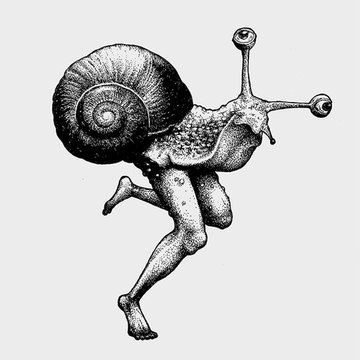 Тату - эскизы улитка