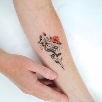 татуировка Маргаритки