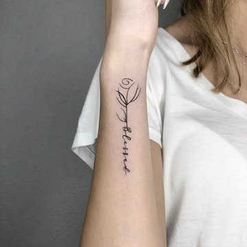 one-line татуировки