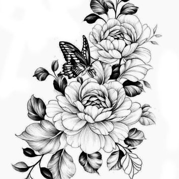 Тату-ескізи "Квіти"