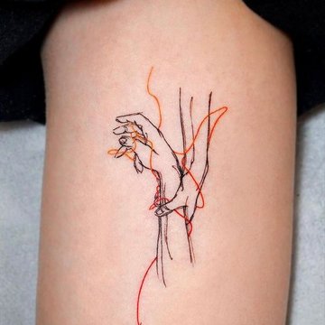 тату в стиле файн лайн