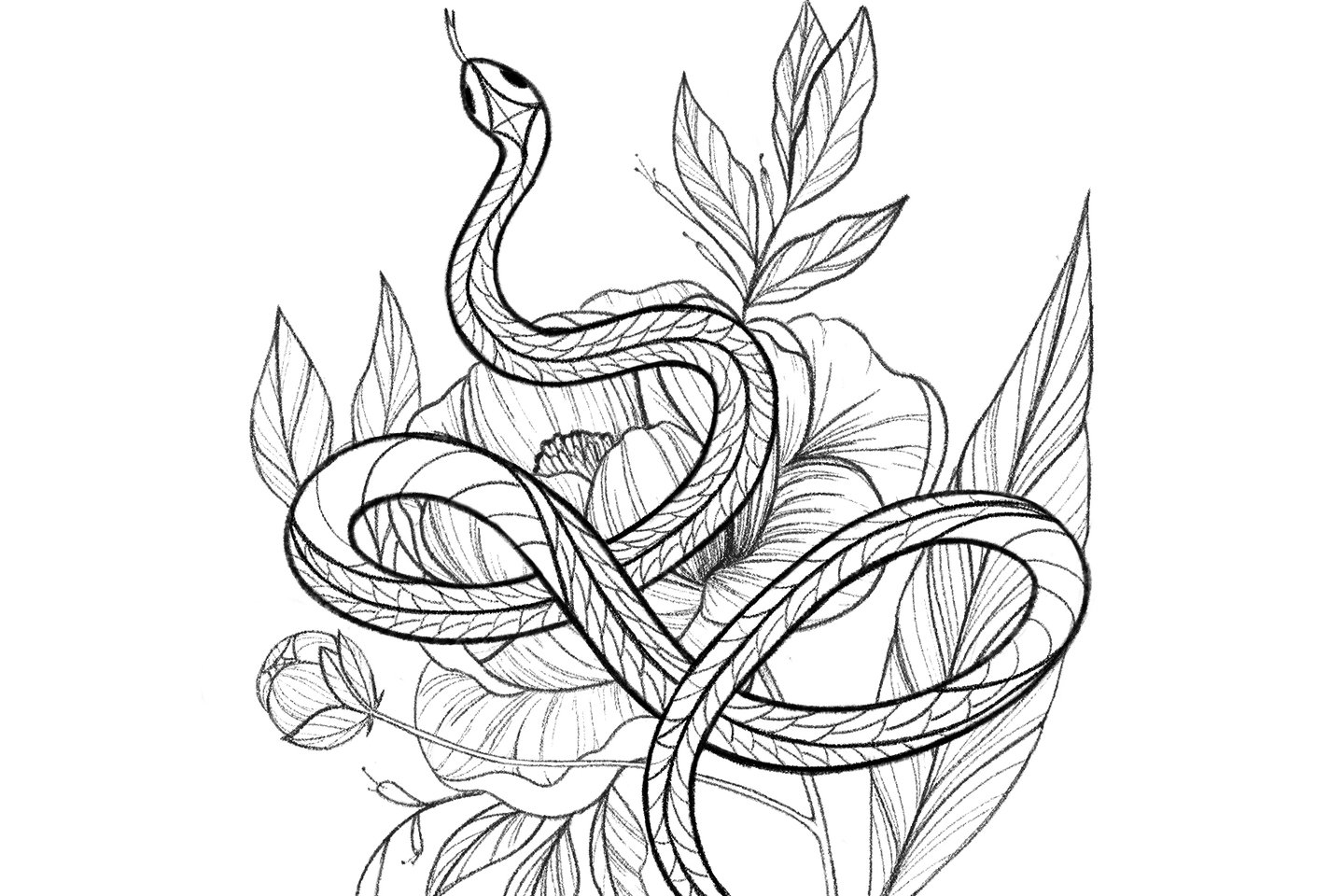 Тату ескізи змія