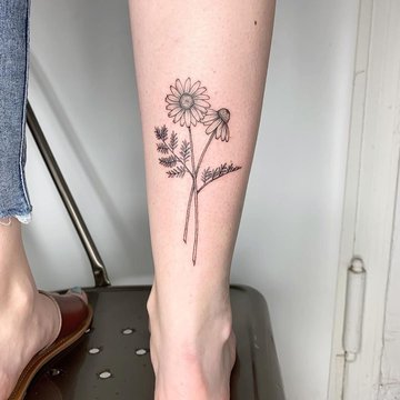 Тату-ескізи "Ромашка"