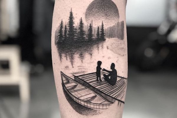 тату ескіз човен