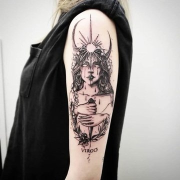 тату знак Зодиака Дева