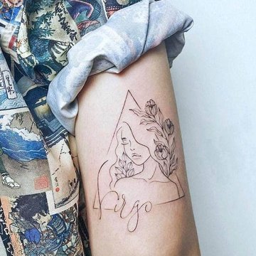 тату знак Зодиака Дева