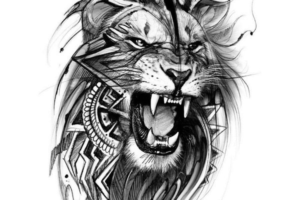 Тату ескізи лев