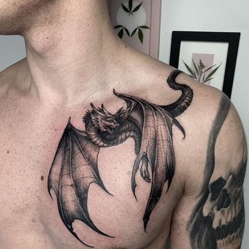 Тату эскизы дракона