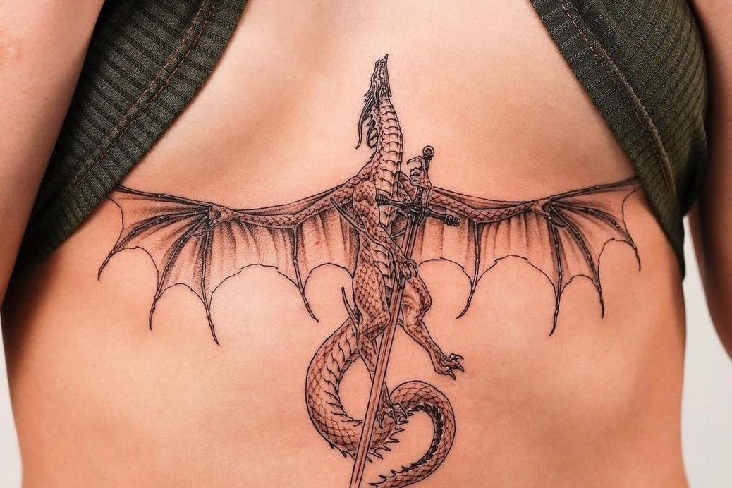 Тату эскизы дракона