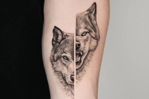 тату волк