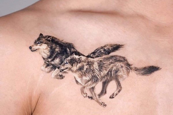 тату волк