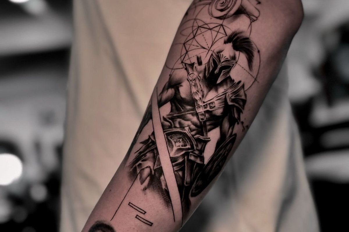 Тату-эскизы "спартанец"