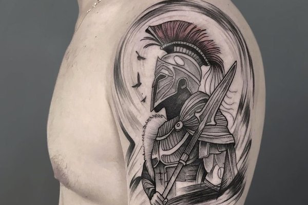 Тату-эскизы "спартанец"
