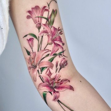 Тату-эскизы лилии