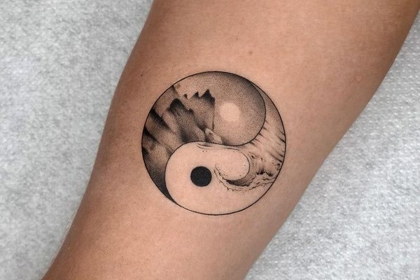 Тату эскизы инь-ян