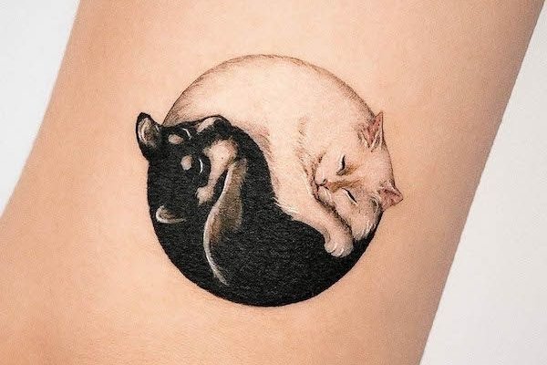 Тату эскизы инь-ян