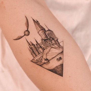 тату в стиле Гарри Поттера