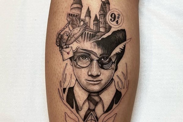 тату в стиле Гарри Поттера