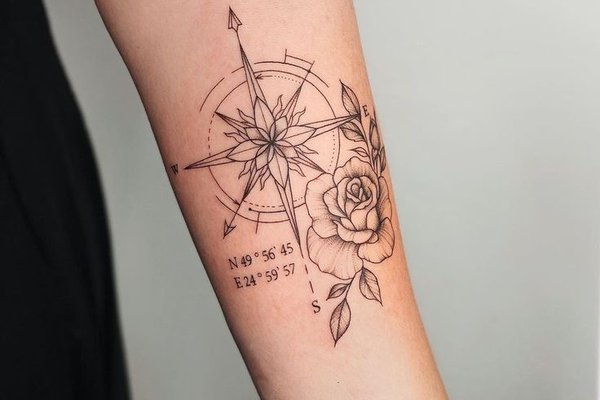тату компас