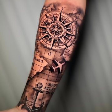 тату компас