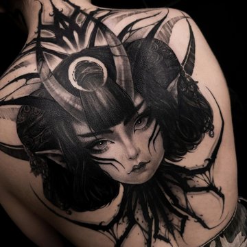 Мужские тату на спине