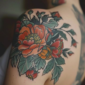 Жіночі тату на плечах