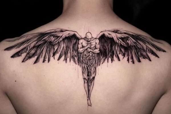 Мужские тату на спине