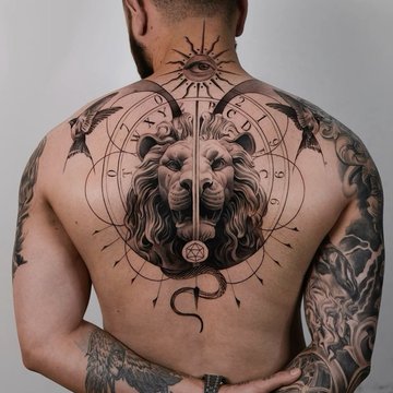 Чоловічі тату на спині