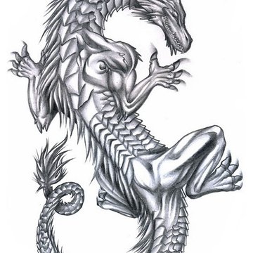 Тату ескіз дракон