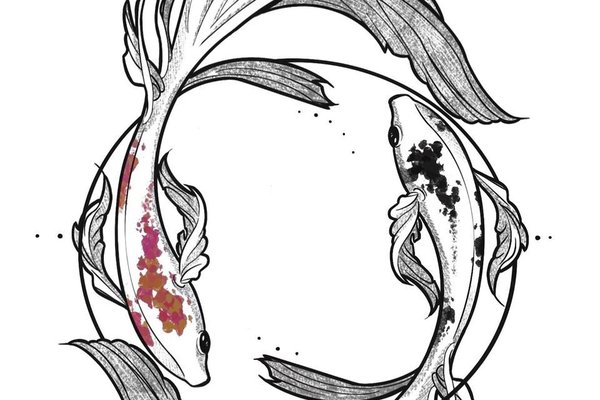 Тату-эскиз рыба