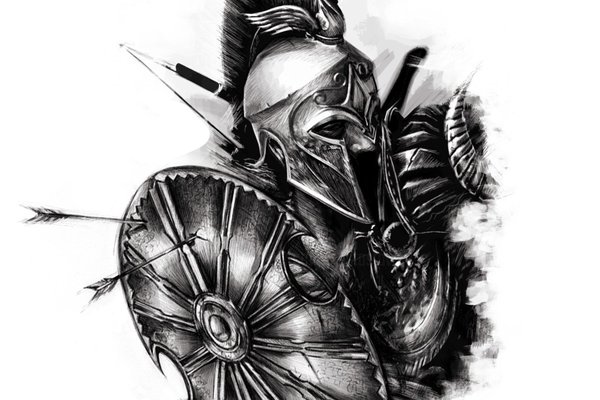 Тату-ескізи "Спартанець"