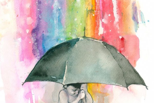 Тату эскизы зонт