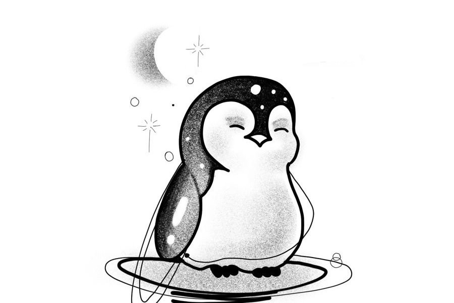 Тату эскизы пингвин