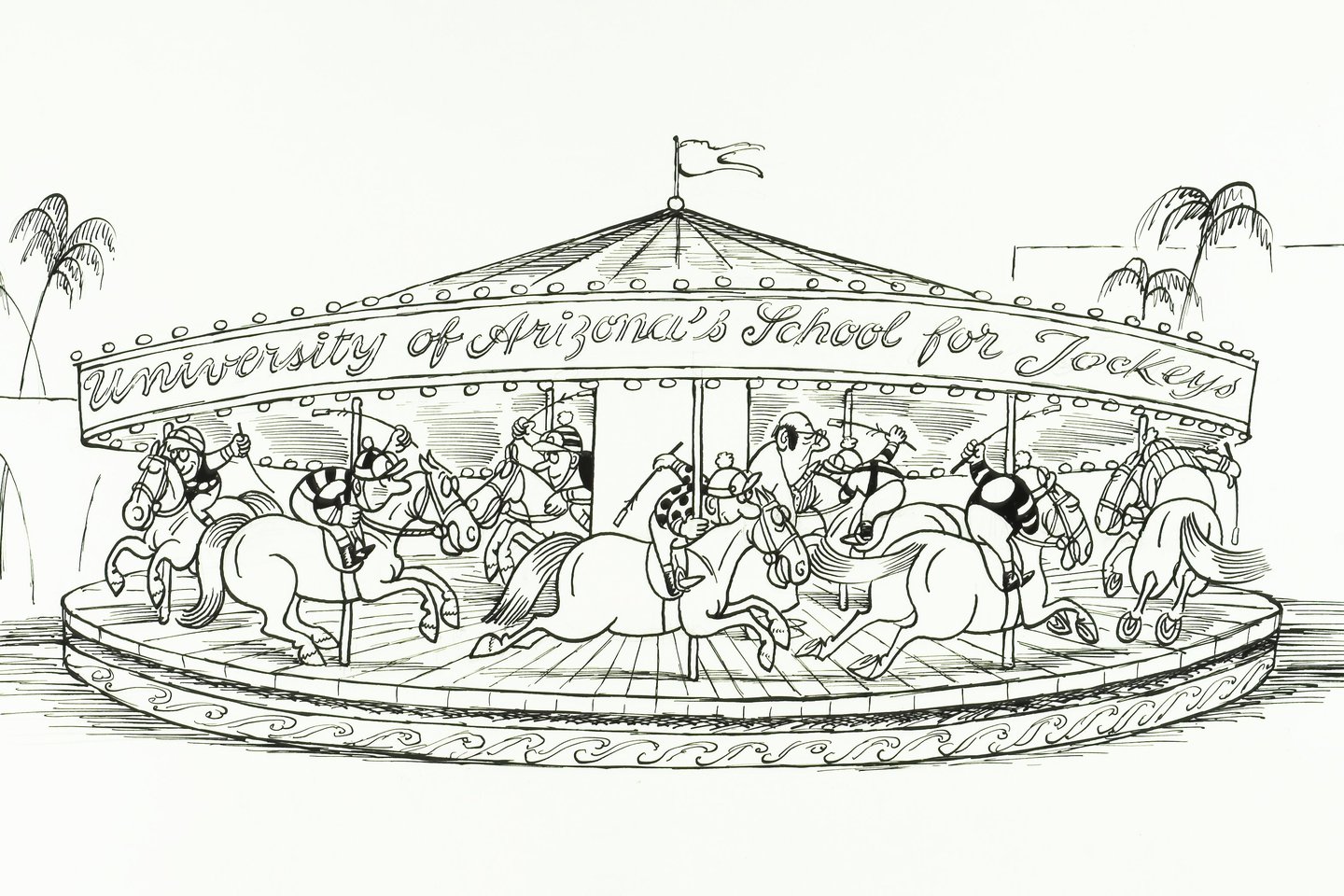 Тату-эскиз карусель