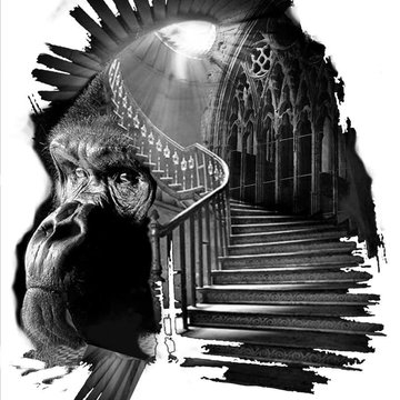 Тату-ескіз сходи