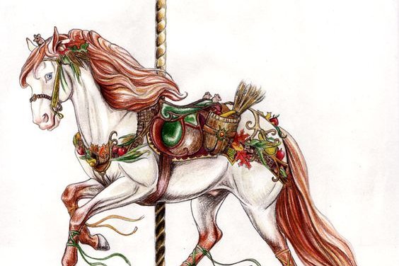 Тату-эскиз карусель