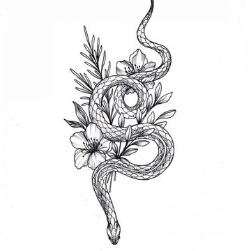 Тату ескізи змія