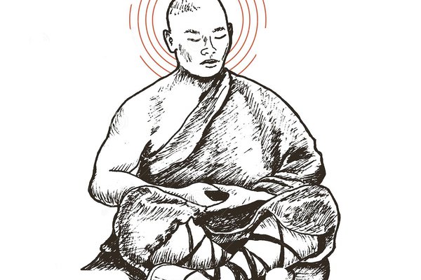 Тату-эскиз монах